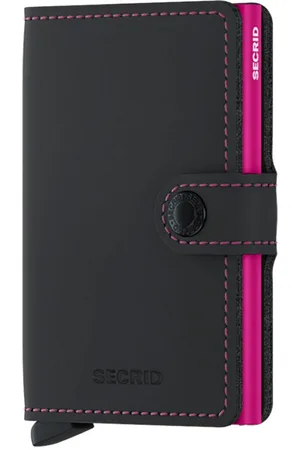 Secrid Miniwallet Matte Black & Fuchsia