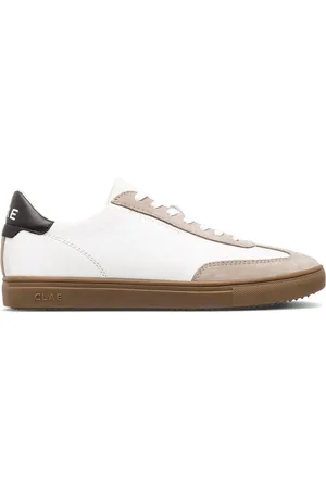 Clae Deane White Leather Grey Dark Gum