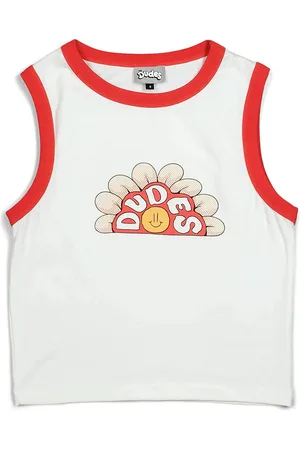 The Dudes Flowa Women Tank Top Off-White