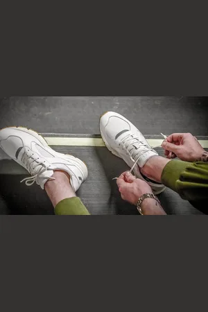Clae Edwin White Milled Leather Neo Mint