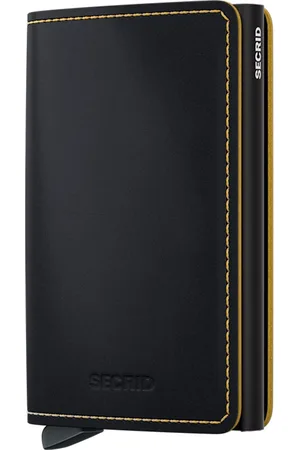 Secrid Slimwallet Matte Black & Ochre
