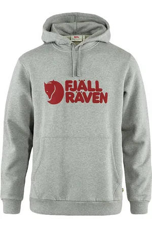 Fjällräven Logo Hoodie M Grey-Melange