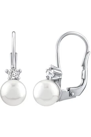 Silvego Náušnice s bílou Swarovski® Perlou 35037W
