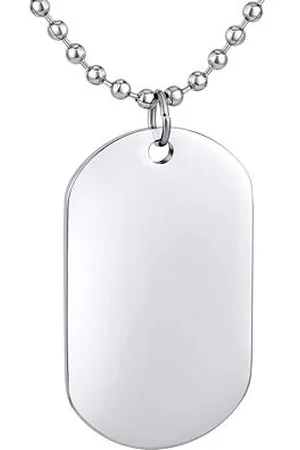 Silvego ID přívěsek Dog Tag včetně řetízku 70 cm z chirurgické oceli KMM37539