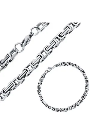 Silvego Set náramku a náhrdelníku BYZANT z chirurgické oceli 5 mm KMMS64016