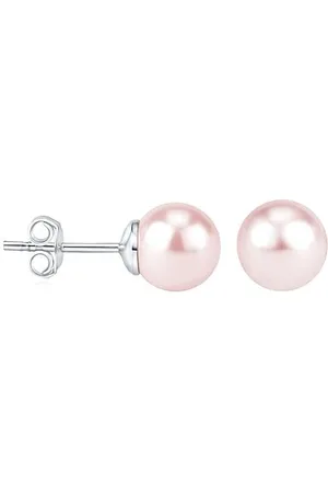 Silvego Náušnice pecky puzetkové s růžovou perlou Swarovski® Crystals VSW045LPS