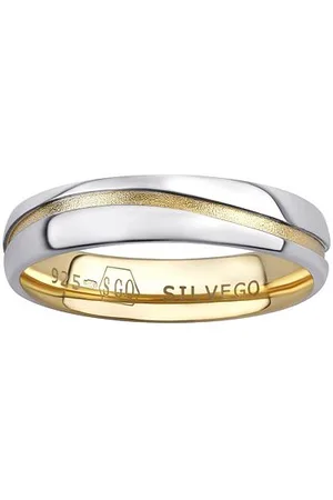 Silvego Snubní stříbrný prsten MARIAGE pozlacený žlutým zlatem SHG2050MGPW