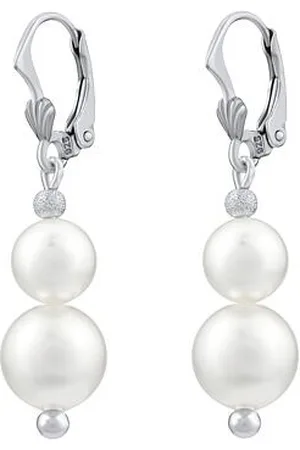 Silvego Náušnice s bílou Swarovski® Perlou VSW070E