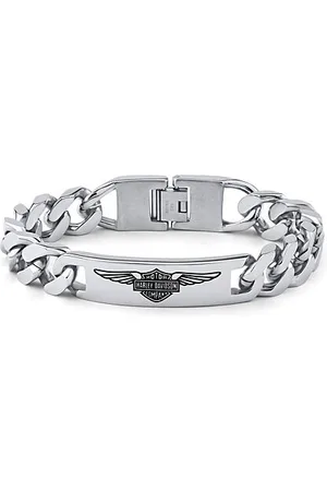 Silvego Náramek Harley Davidson z chirurgické oceli 13mm x 22cm KMMB62603