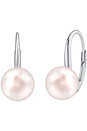 Silvego Náušnice se světle růžovou perlou Swarovski® Crystals VSW015ELPS
