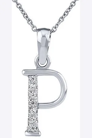 Silvego Stříbrný náhrdelník s přívěskem písmene P s Brilliance Zirconia ZT191003NP