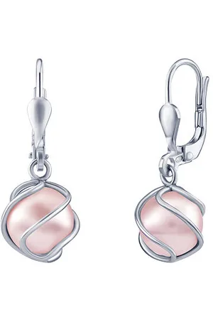 Silvego Náušnice s růžovou Swarovski® Perlou B31644SWP