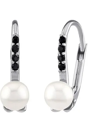 Silvego Zlaté náušnice April s pravou bílou perlou a Brilliance Zirconia PRG0220EGWWP