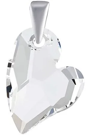 Silvego Stříbrný přívěsek Srdce Devoted 2 U 17mm čiré Swarovski® Crystals LSW6261P17C