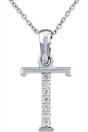 Silvego Stříbrný náhrdelník s přívěskem písmene T s Brilliance Zirconia ZT191003NT