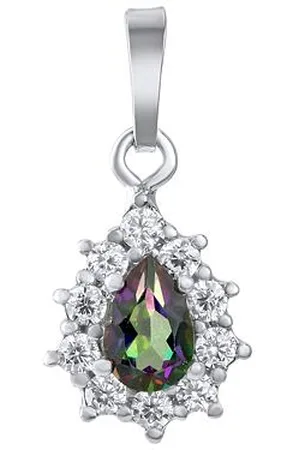 Silvego Stříbrný přívěsek Kristin s přírodním Mystic Topazem a Brilliance Zirconia B31866SPMT