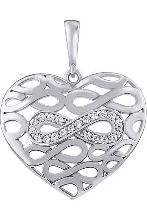 Silvego Stříbrný přívěsek srdce Infinity Mathilde s Brilliance Zirconia PRGPKP0822PS