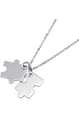 Silvego Stříbrný náhrdelník s přívěsky puzzle DCC1605007N