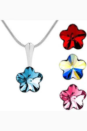 Silvego Přívěsek ze stříbra se Swarovski® Crystals květina 10 mm VSW019P
