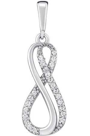 Silvego Stříbrný přívěsek INFINITY dvojitý s Brilliance Zirconia PRGBR1104PS