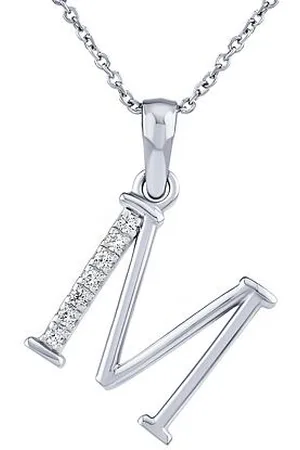 Silvego Stříbrný náhrdelník s přívěskem písmene M s Brilliance Zirconia ZT191003NM