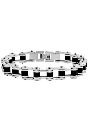 Silvego Náramek moto řetěz z chirurgické oceli 21,5 cm - design motocyklový a cyklistický KMMB19524