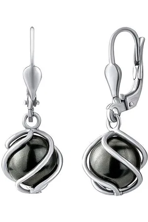 Silvego Náušnice York s černou Swarovski® Perlou B31644SWBLKP