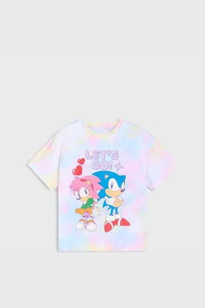 Sinsay Tričko tie-dye Sonic The Hedgehog