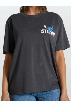 Sinsay Tričko loose fit s potiskem Stitch
