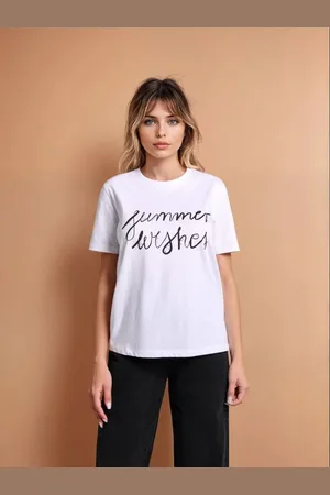 Sinsay Bavlněné tričko s nápisem