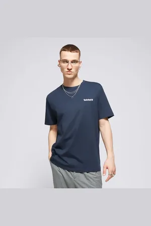 Timberland Small Logo Print Tee Tmavomodrá