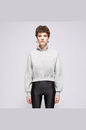 Nike W Nsw Phnx Flc Qz Crop Šedá
