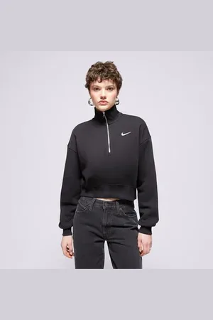 Nike W Nsw Phnx Flc Qz Crop Černá