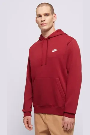 Nike S Kapucí M Nsw Club Hoodie Po Bb Červená