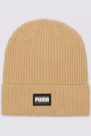 PUMA Ribbed Classic Cuff Beanie Béžová