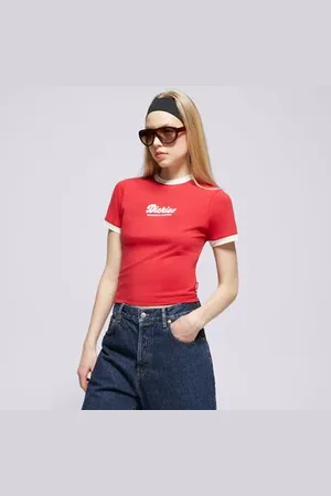 Dickies Lewistown Ringer Ss Tee W Červená