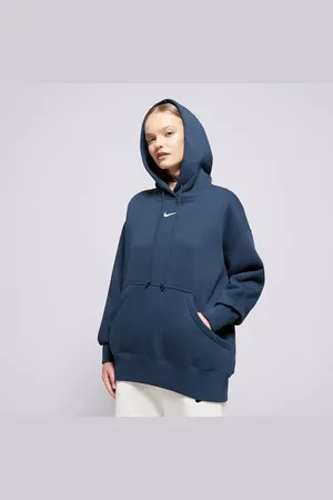 Nike S Kapucí W Nsw Phnx Flc Os Po Hoodie Tmavomodrá
