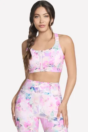 Skechers Ženy GO WALK Seascape Floral Zip Front Bra v