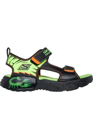 Skechers Chlapci Creature-Splash - Bugtacular sandály v Černá/Limetková