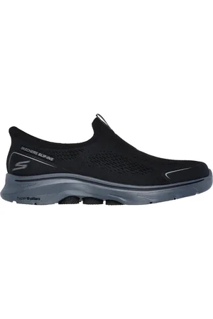Skechers Muži Slip-ins: GO WALK 7 - Easy On Evolution Shoes v Cerná/Sedá Uhlíková