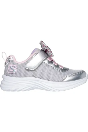 Skechers Dívky Dreamy Dancer - Xtra Bow Shoes v Stříbrná/Světle Růžová