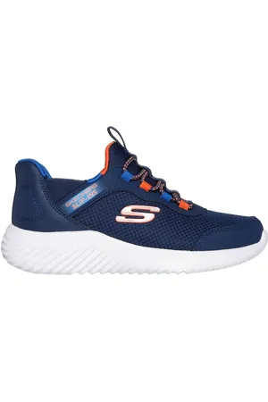 Skechers Chlapci Slip-ins: Bounder - Brisk-Burst Shoes v Tmave Modrá/Modrý