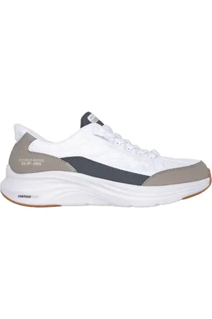 Skechers Muži Slip-ins: Contour Foam - Cozy Fit Shoes v Bílý/Taupe