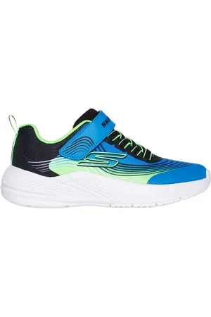 Skechers Chlapci Microspec Advance Shoes v Modrý/Limetková
