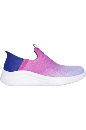 Skechers Dívky Slip-ins: Ultra Flex 3.0 - Color Boost Shoes v Tmave Modrá/Fialová