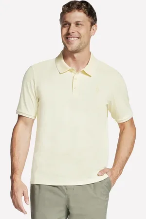 Skechers Muži Off Duty Polo v Žlutá/Zeleno Modrá Barva