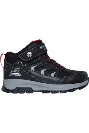 Skechers Chlapci Storm Blazer - Glow Roam Shoes v Cerná/Sedá Uhlíková