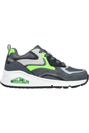Skechers Chlapci Uno Gen1 - Color Surge Shoes v Sedá Uhlíková/Limetková