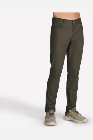 Skechers Muži GO WALK Premium 5 Pocket kalhoty v Hnědý/Olivová Barva