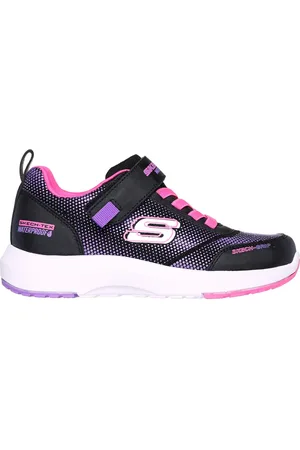 Skechers Dívky Dynamic Tread - Journey Time Shoes v Černá/Sytě Růžová
